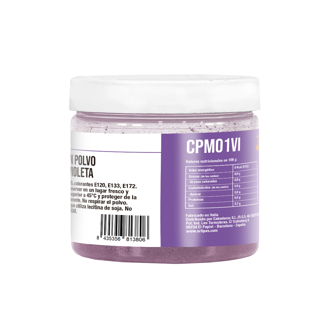 Colorante Metalizado Violeta en Polvo · 40 unidades · Artipas