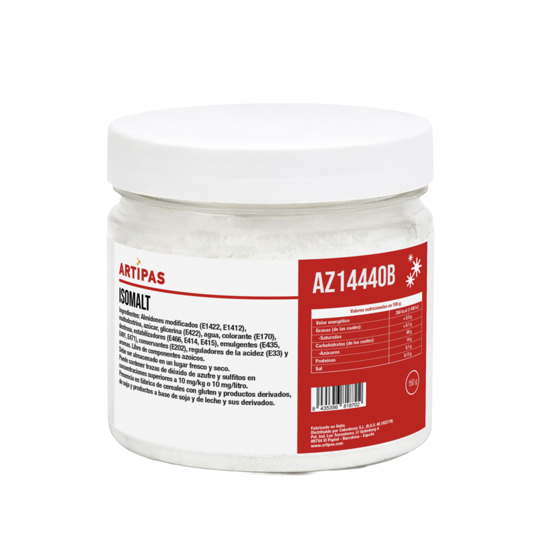 Isomalt · ref AZ14440B · 100 unidades · Artipas