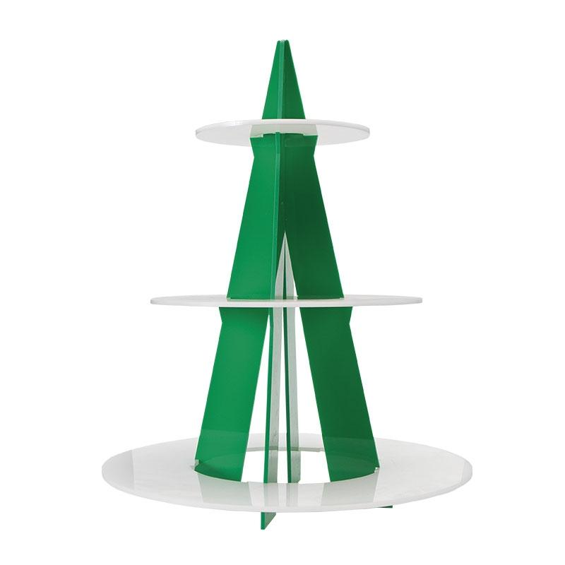 Soporte Pirámide Verde 2 Pisos · Artipas