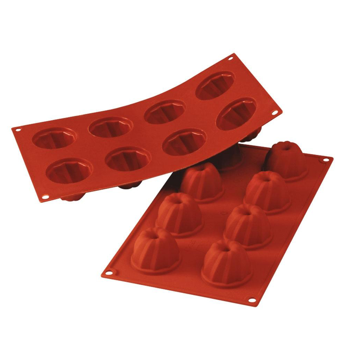 Placa Silicona Gugelhoph Mediano 29,5x17,5 cm 8 Moldes · Artipas