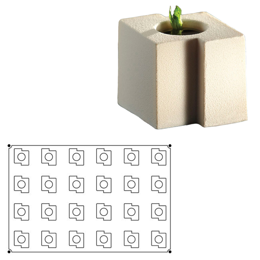 Molde 24 Cubos · ref PF03009 · Artipas