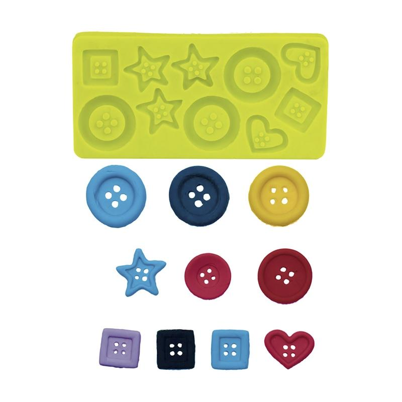 Molde de Silicona para Fondant Botones · ref MSV041 · Artipas