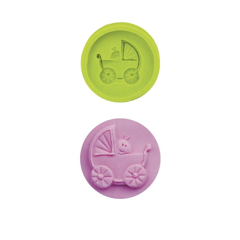 Molde de Silicona para Fondant Cochecito Bebé · Artipas