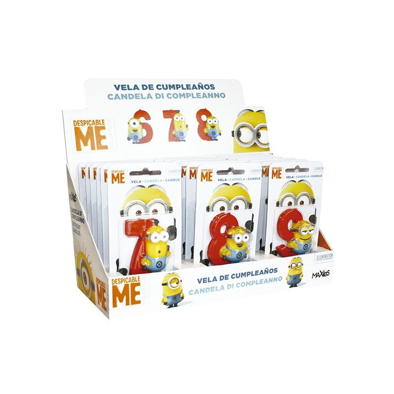 Display Velas Minnions · 18 unidades · Artipas