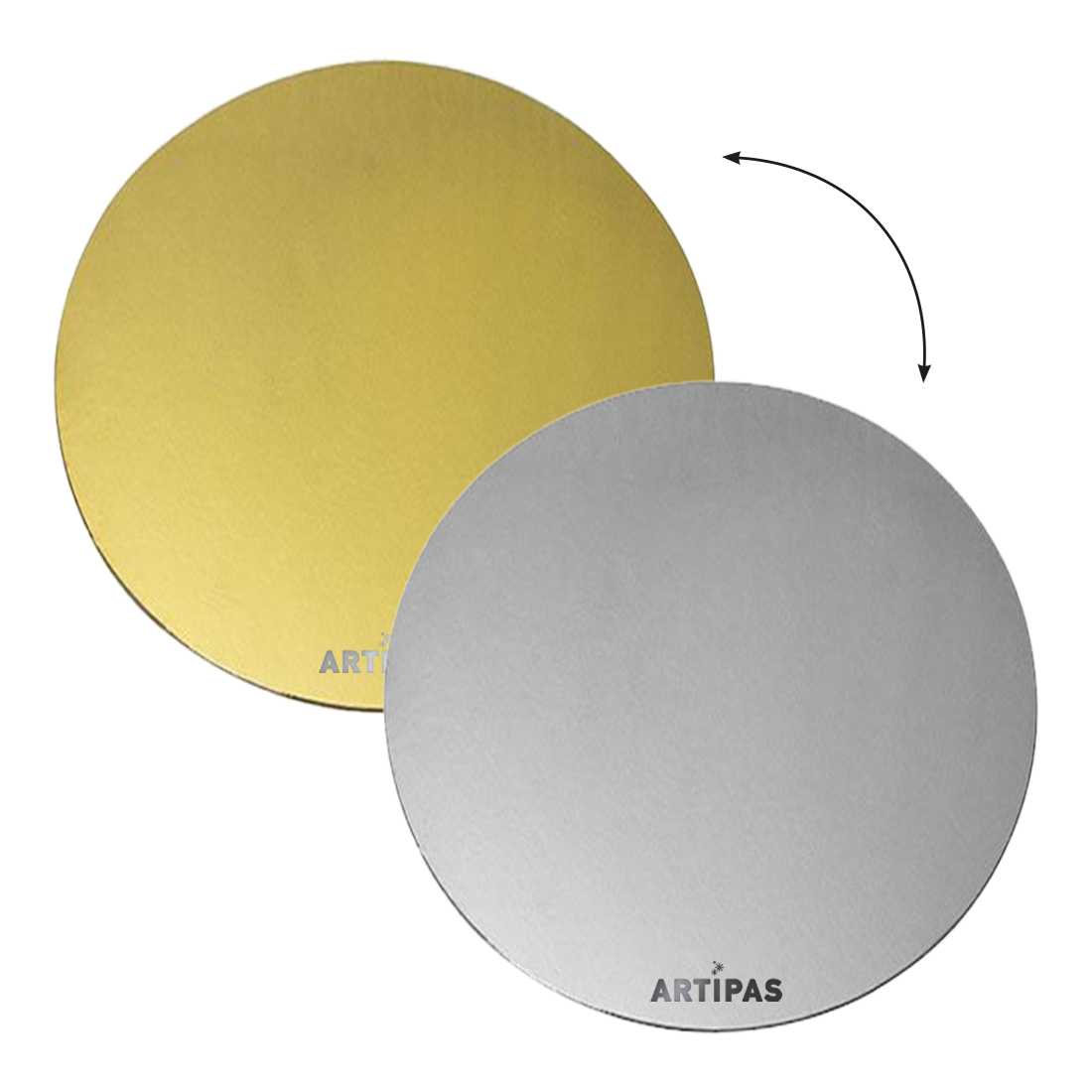 Discos oro/plata laminado ø18 cm (100 u.) · 100 unidades · Vifra