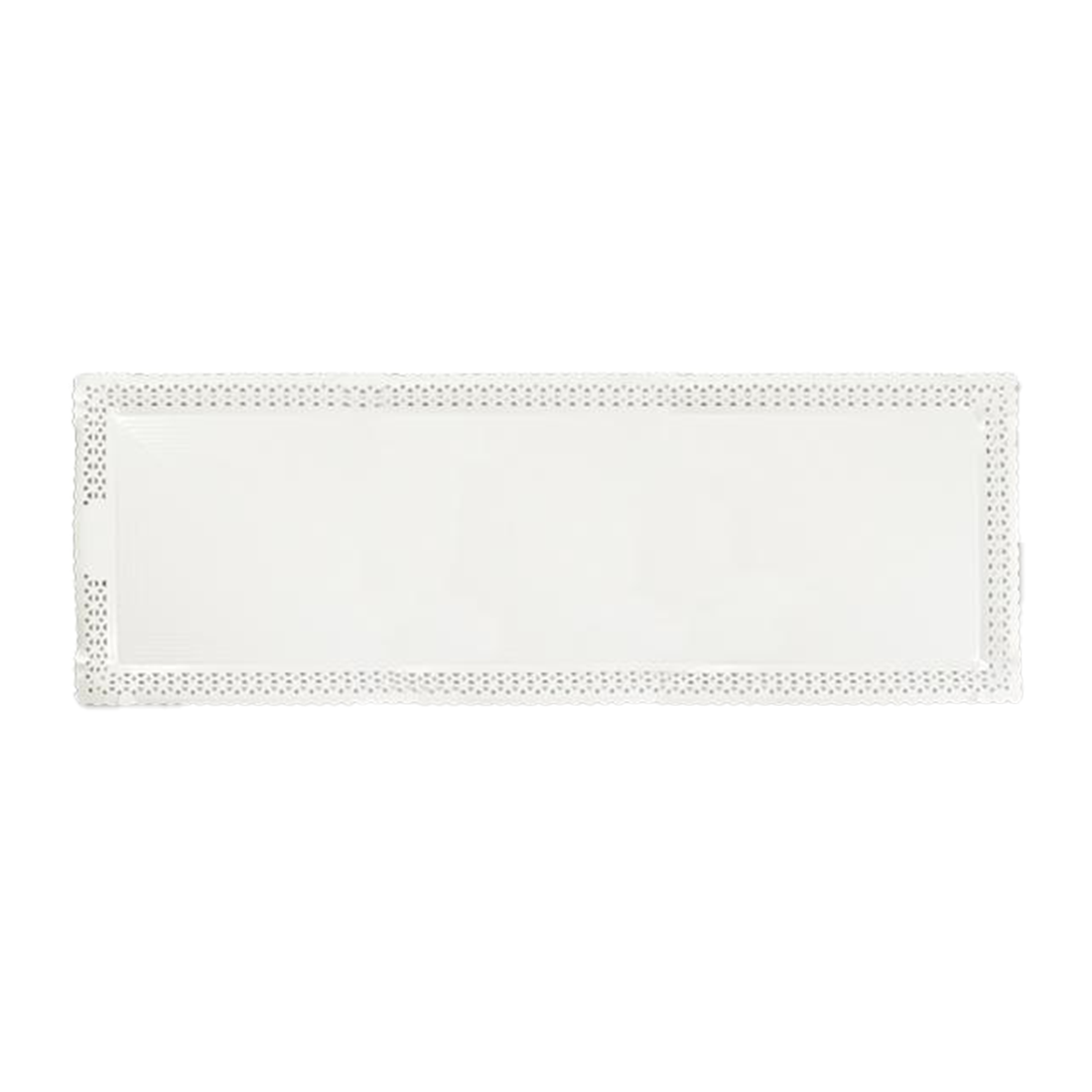 Bandeja Zeus Blanca Con Reserva 15x31 cm · 100 unidades · Artipas
