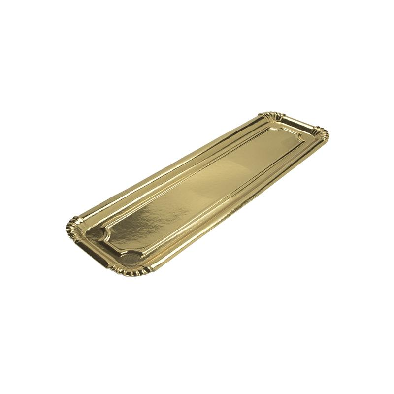 Bandeja Tronco Oro 10x35 cm · 100 unidades · Artipas