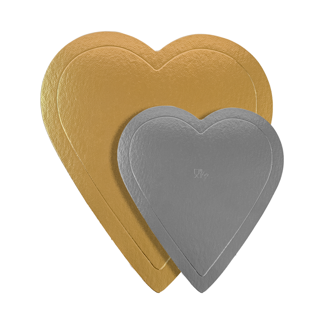 Discos Oro Corazón 18 cm · 25 unidades · Vifra