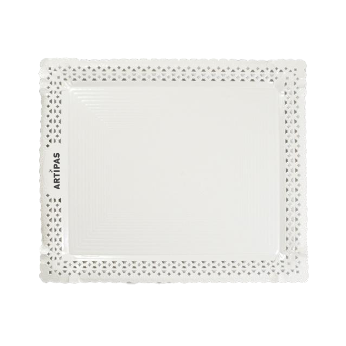 Bandeja Zeus Blanca Laminada 18x25 cm · 100 unidades · Artipas