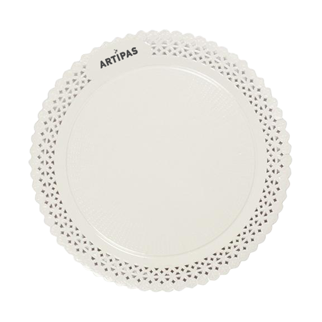 Plato Zeus Blanco Laminado 23 cm · 100 unidades · Artipas