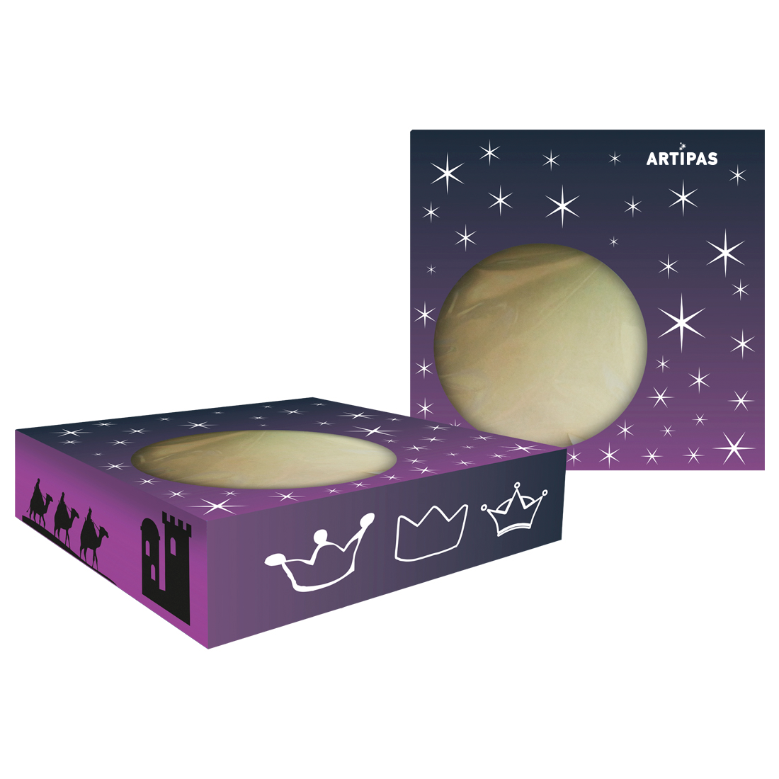 Caja Roscón Laminada · ref CJR26L · 25 unidades · Artipas
