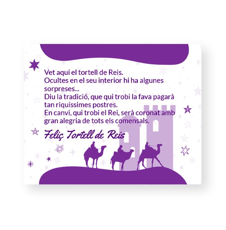 Tarjeta Reyes Cartulina Catalán · 100 unidades · Artipas