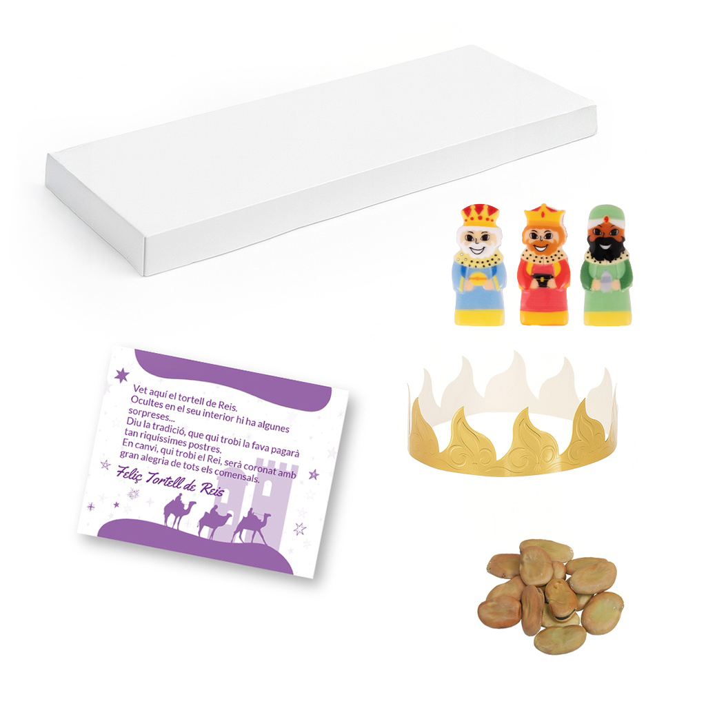 Set para Roscón Rey + Haba Sin Envolver + Tarjeta Catalán · Artipas