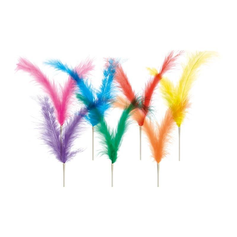 Plumas de Colores Dobles · 12 unidades · Artipas