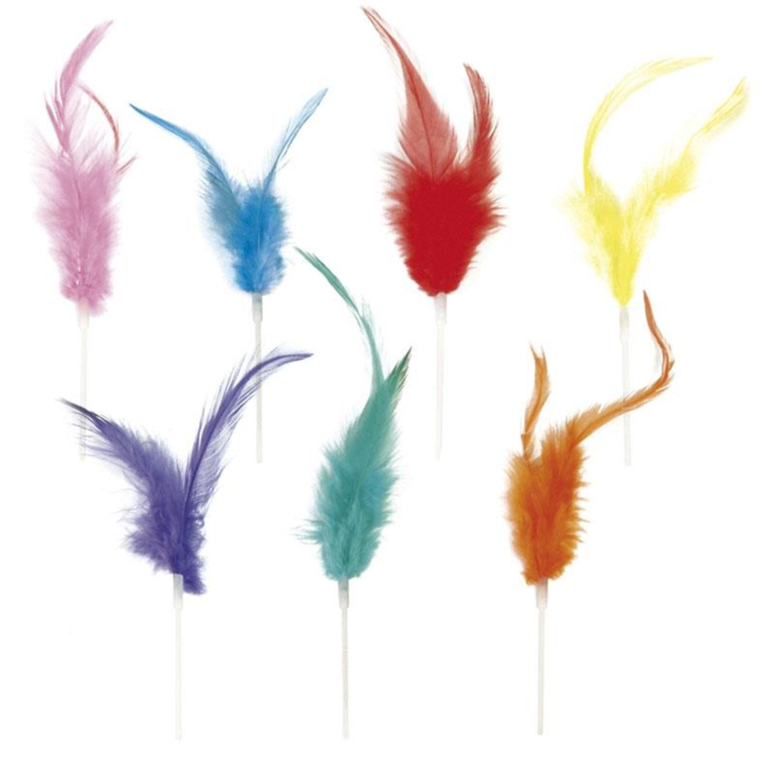 Plumas de Colores Pequeñas · 12 unidades · Artipas