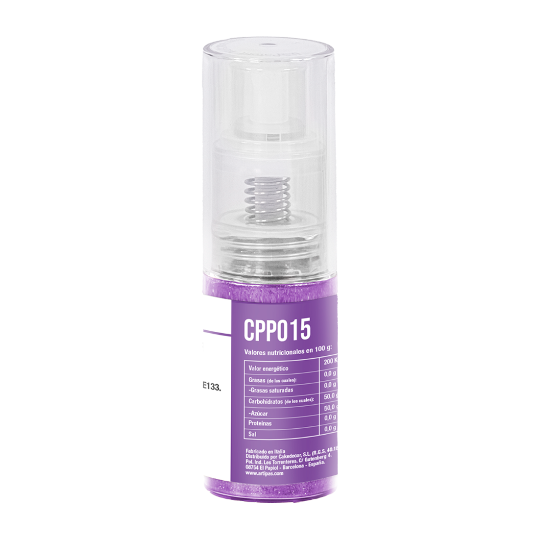 Metallic Powder Dye with Violet Sprayer · 10 unidades · Artipas