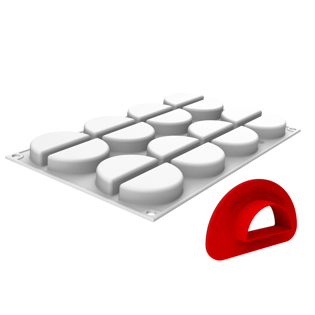 Rainbow Silicone Mould 26 n.16 65X16 H33 MM + Cutter · Artipas