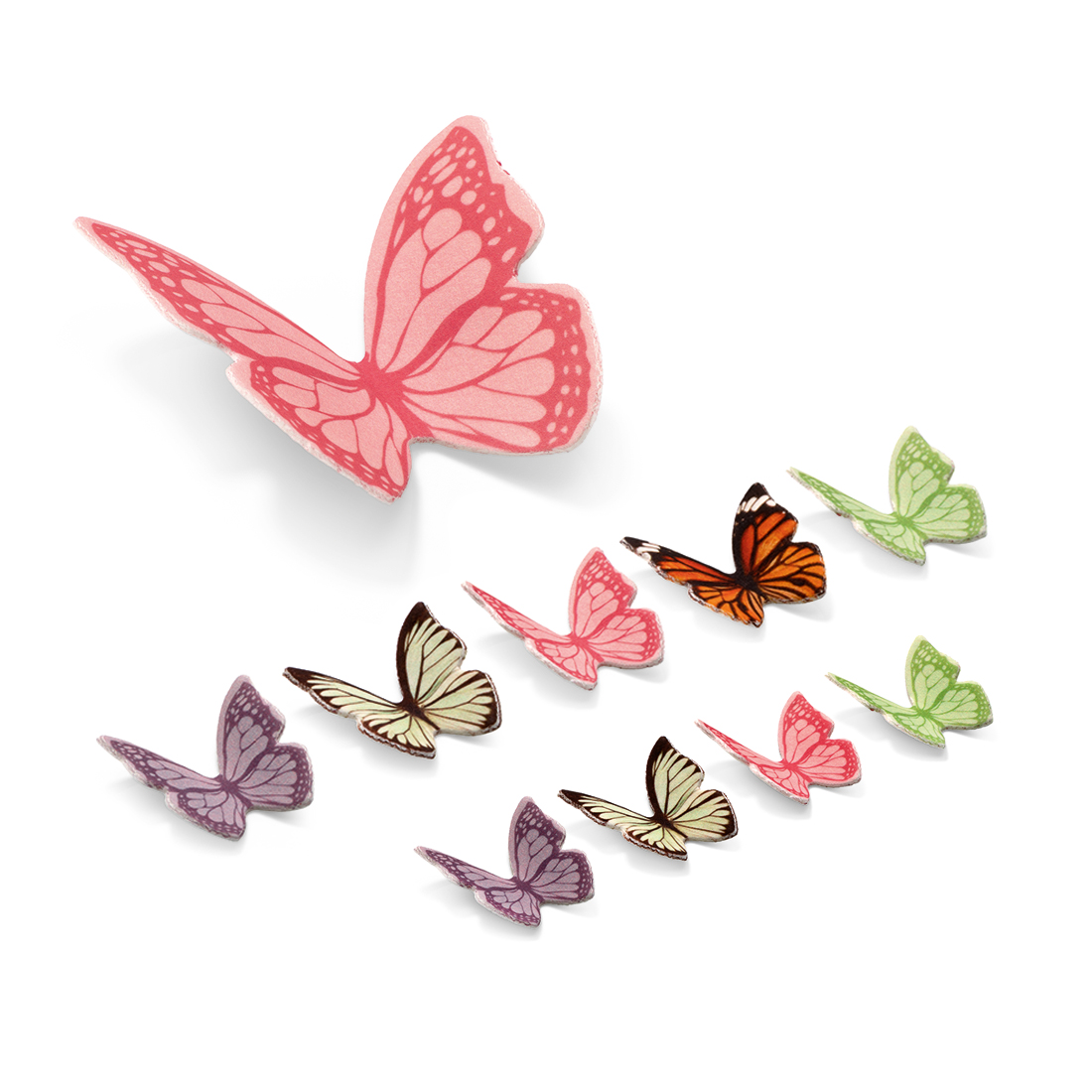 Assortment Butterflies Sugar 3/4/10 cm · 55 unidades · Artipas