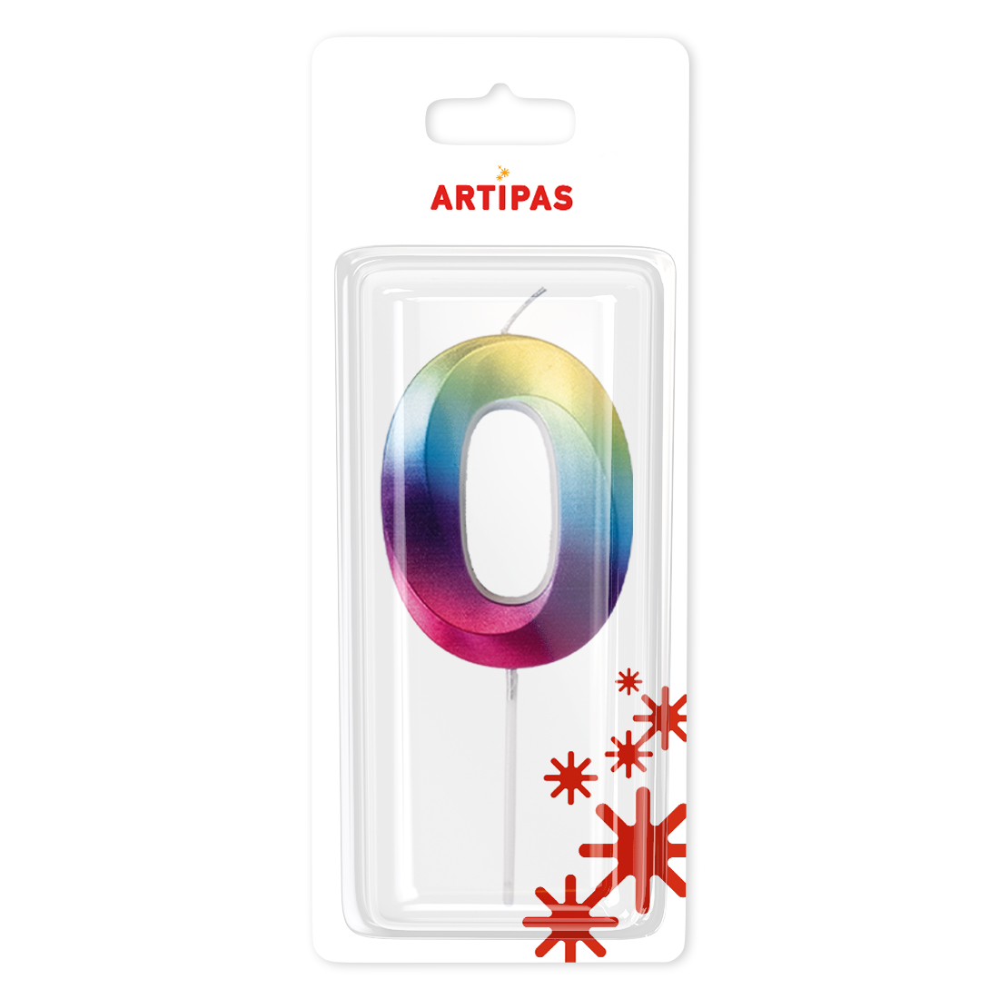 Velas Multicolor Grandes Blister Nº0 · Artipas