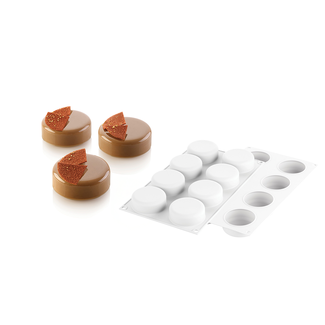 Molde de Silicona 8 Piezas ø65 h25 mm 80 ml · Artipas