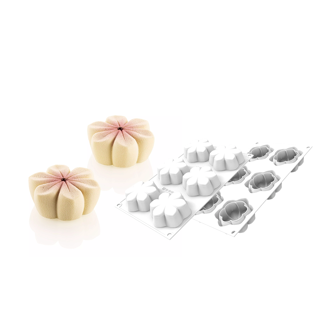 Molde de Silicona Flor 6 Piezas ø72 h30 mm 87 ml · Artipas