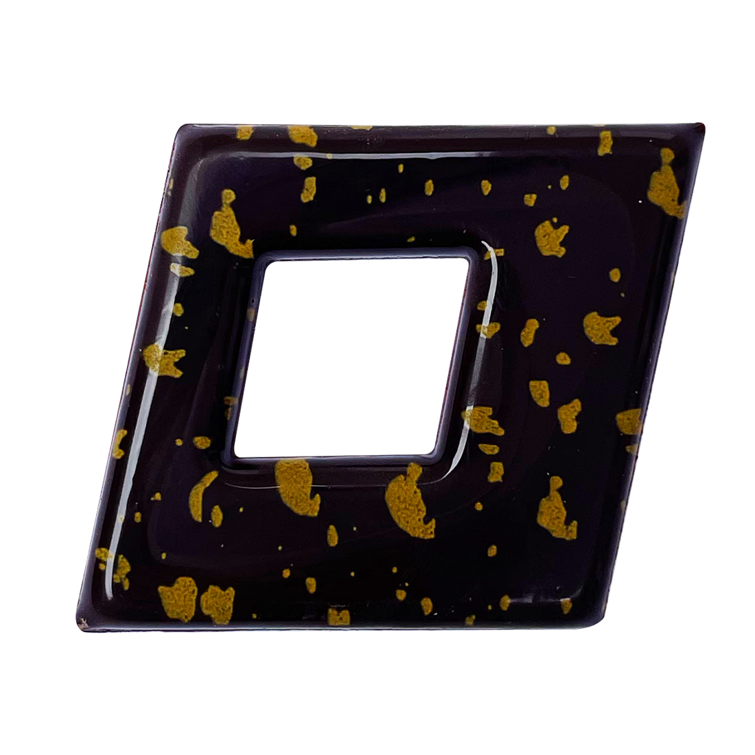 Rombo moteado oro de Chocolate negro 37x37 mm (108 u.) · 108 unidades · Artipas