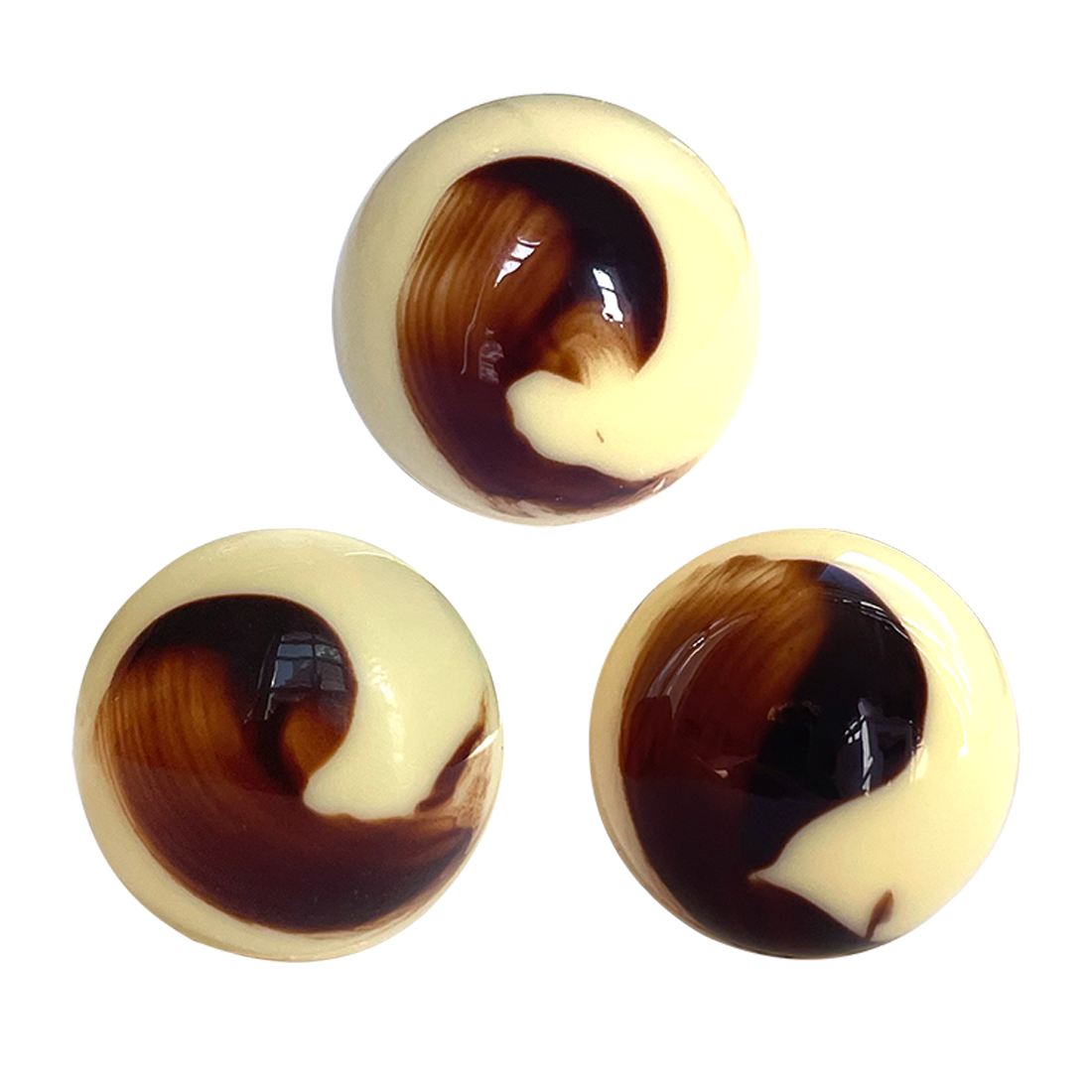 Esfera efecto marmolado de chocolate blanco ø 28 mm (35 u.) · 35 unidades · Artipas