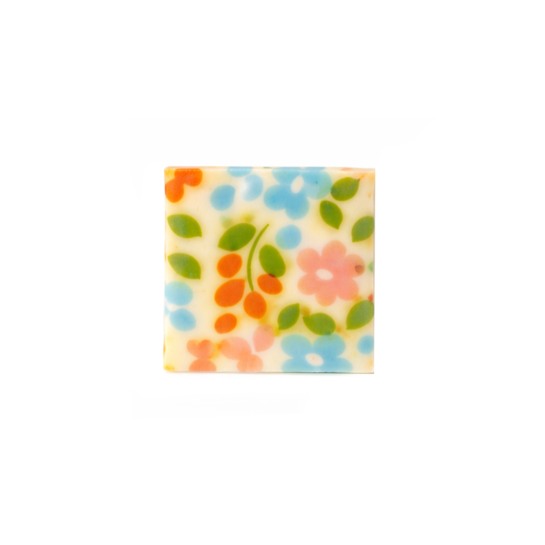 Placa cuadrada Floral de Chocolate blanco 30x30 mm (220 u.) · 220 unidades · Artipas
