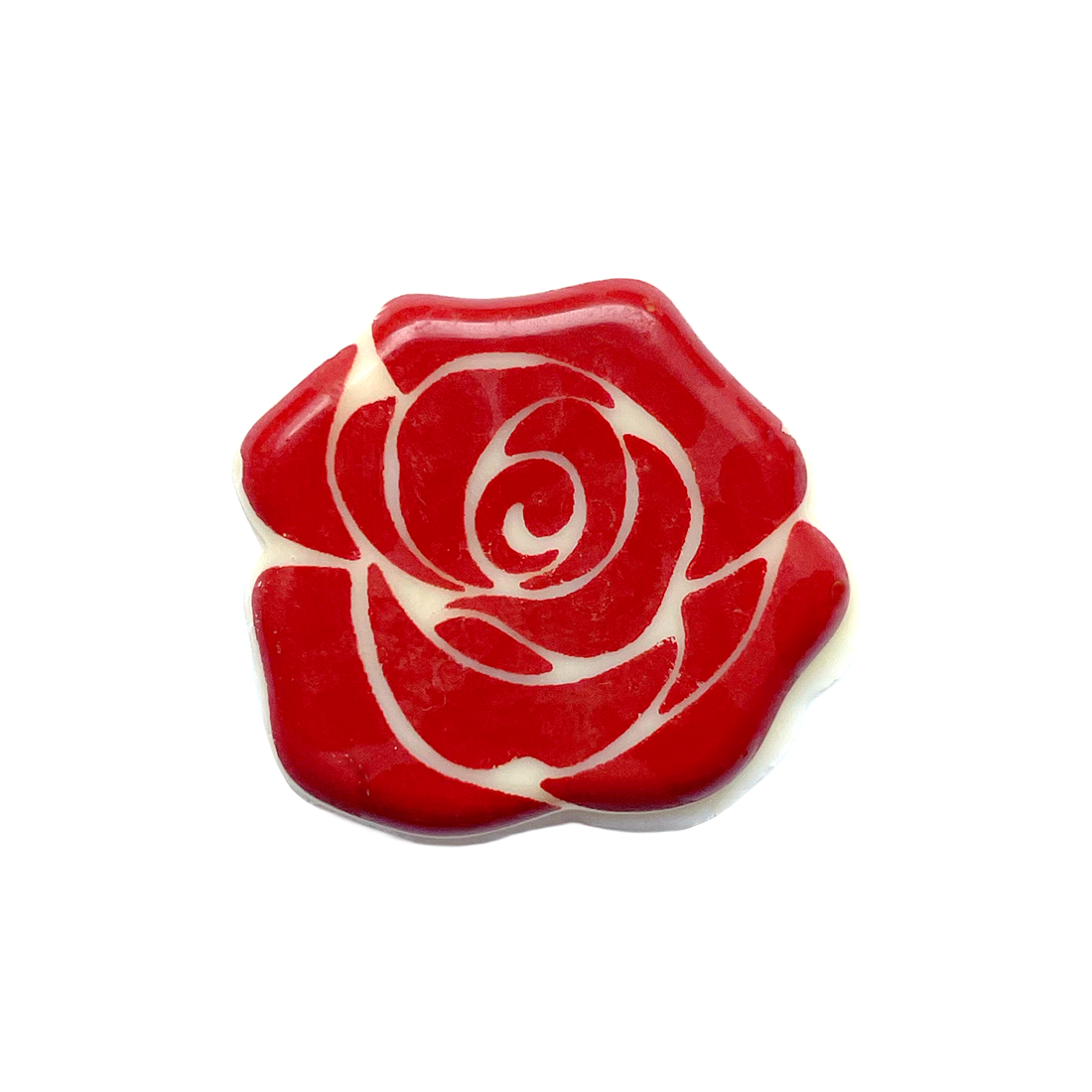 Rosa roja de chocolate blanco 27 x 25 mm (240 u.) · 240 unidades · Artipas