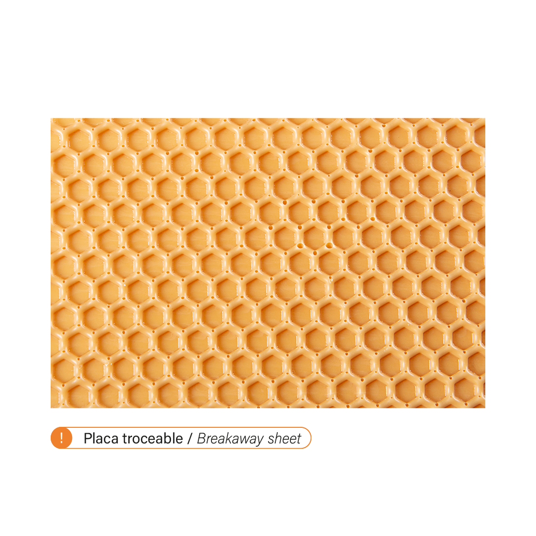 Colmena troceable de chocolate blanco sabor caramelo 300 x 120 mm (8 u.) · Artipas