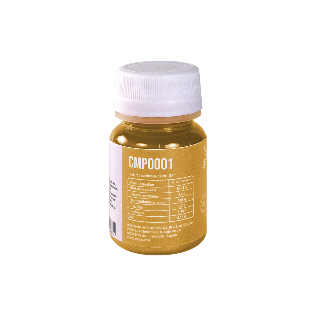 Pintura glamour efecto metalizado/perlado oro real (25 ml) · Artipas
