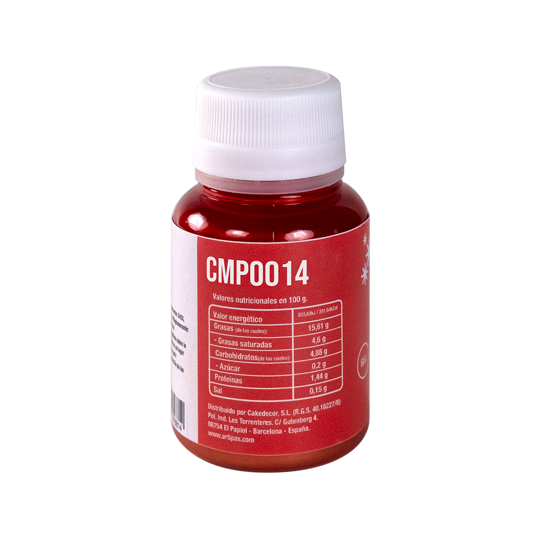 Pintura glamour efecto metalizado/perlado rubí (60 ml) · Artipas