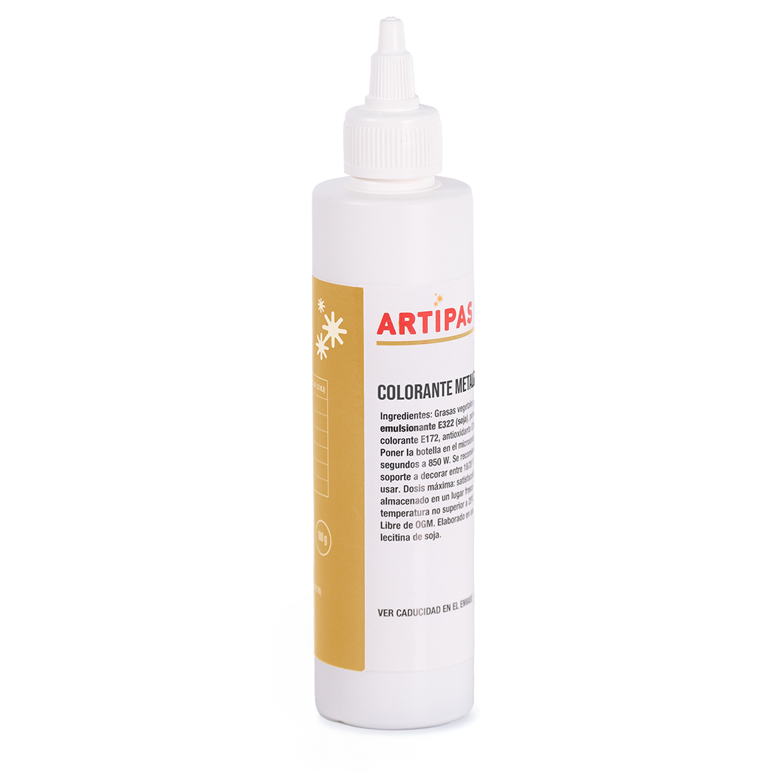 Colorante líquido metalizado para aerógrafo oro real - base alcohol (180 ml) · Artipas