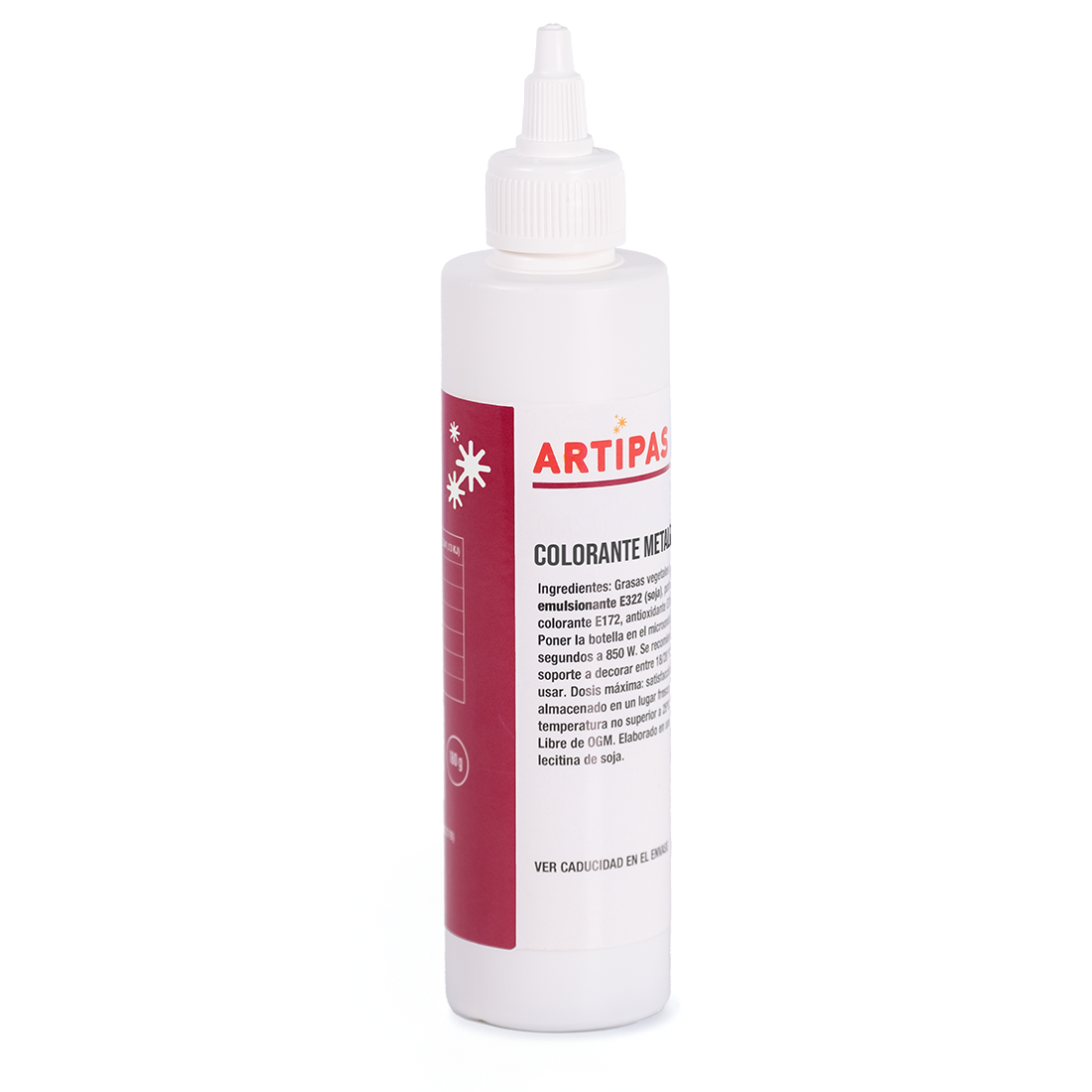 Colorante líquido metalizado para aerógrafo rubí - base alcohol (180 ml) · Artipas