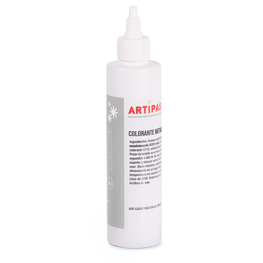 Colorante líquido metalizado para aerógrafo plata - base alcohol (180 ml) · Artipas