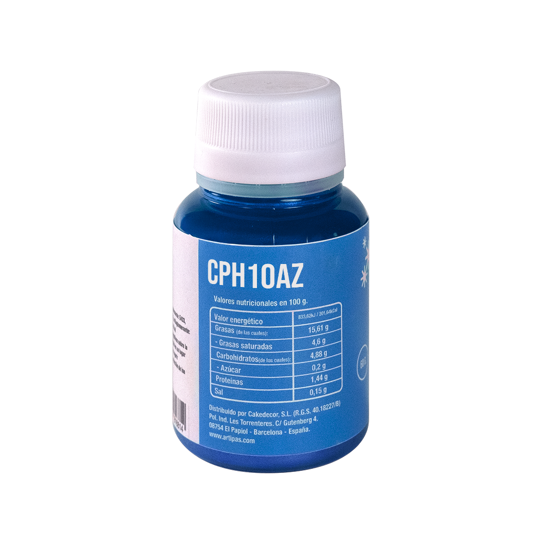 Colorante en polvo hidrosoluble azul (10 g) · Artipas