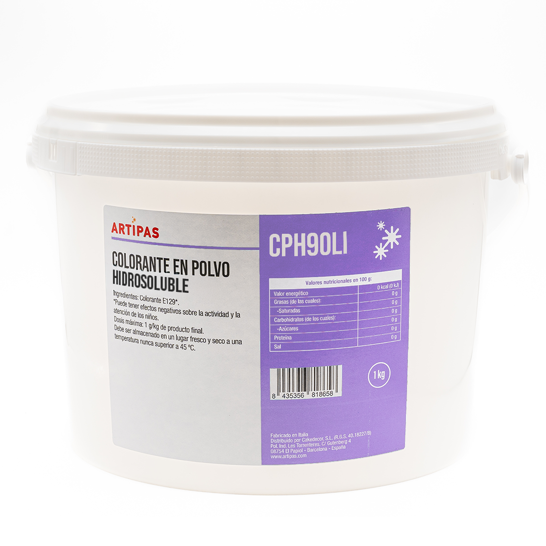 Colorante en polvo hidrosoluble violeta (1 kg) · Artipas