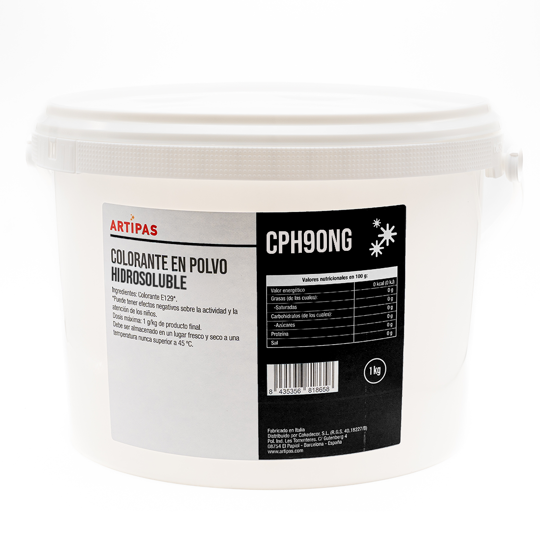 Colorante en polvo hidrosoluble negro (1 kg) · Artipas