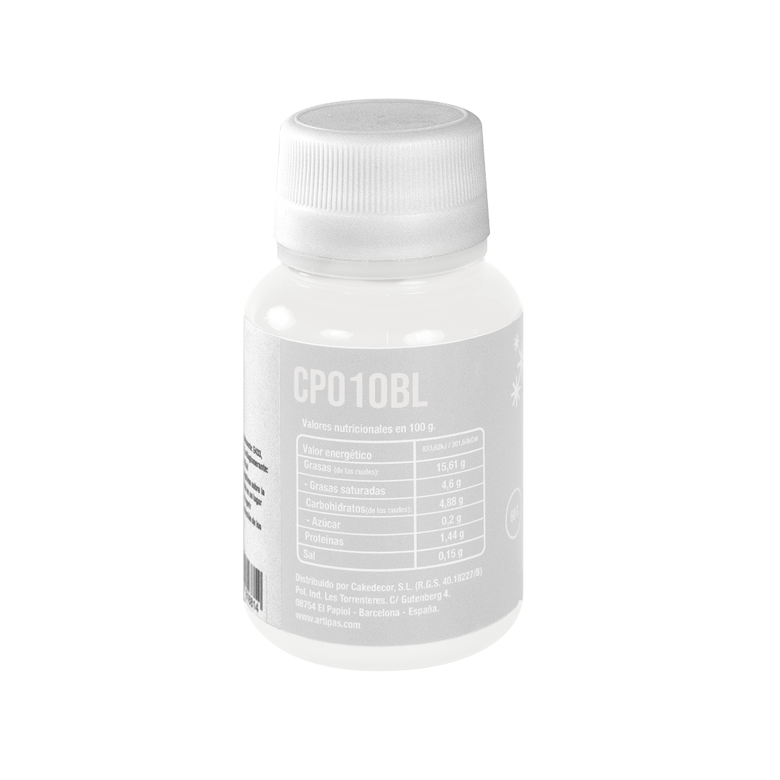 Colorante en polvo hidro/liposoluble blanco (10 g) · Artipas
