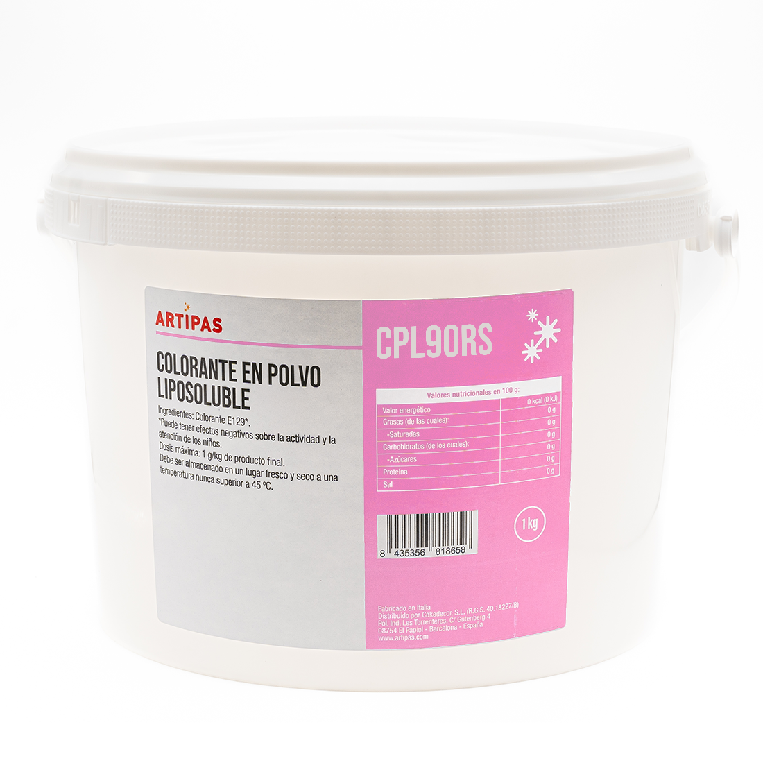 Colorante en polvo liposoluble rosa (1 kg) · Artipas