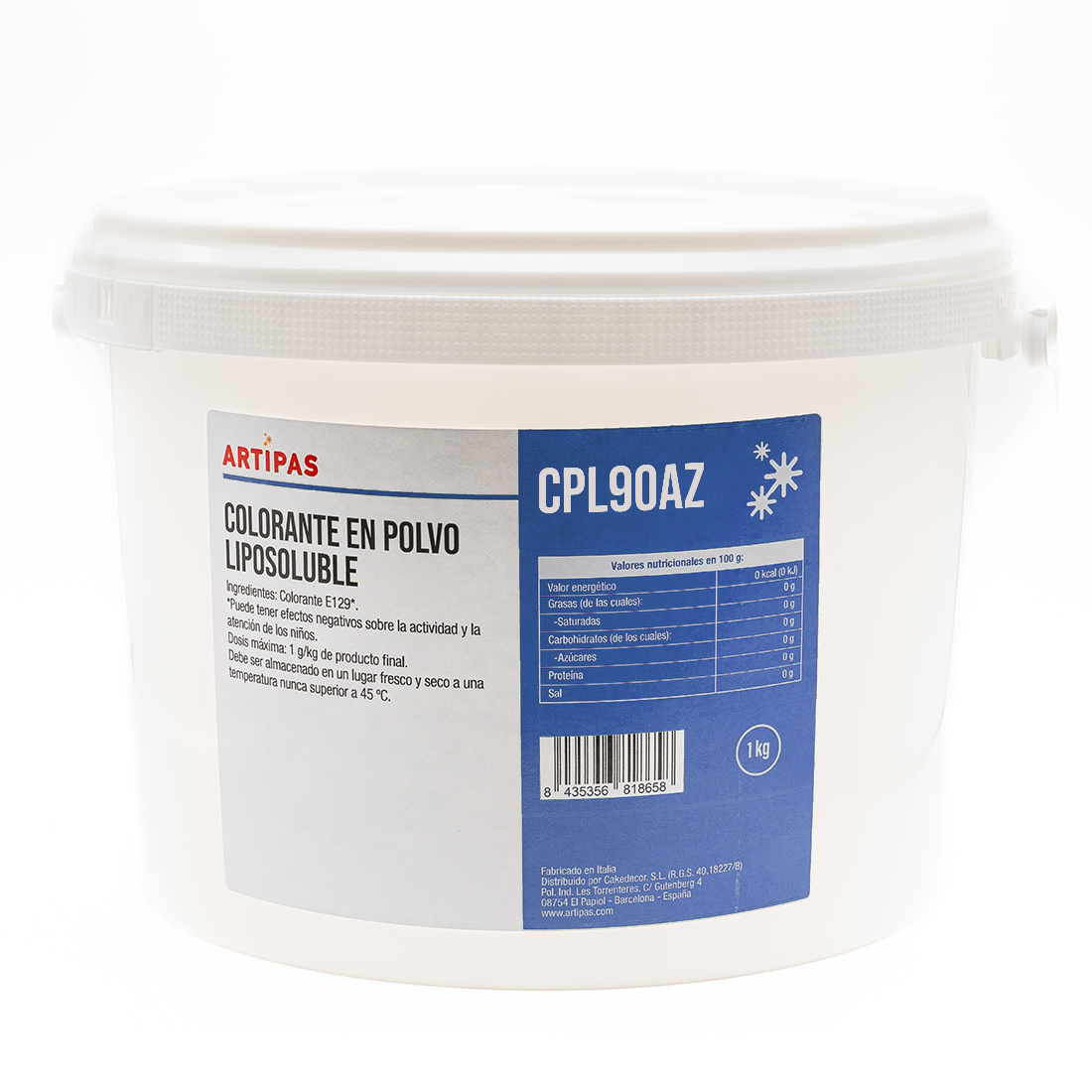 Colorante en polvo liposoluble azul (1 kg) · Artipas