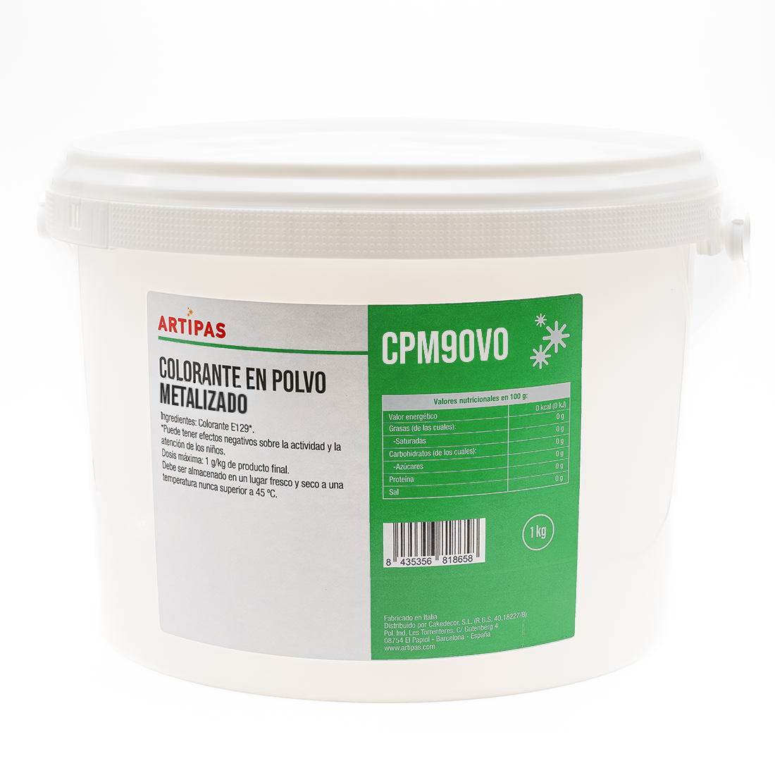 Colorante en polvo metalizado verde oscuro (1 kg) · Artipas