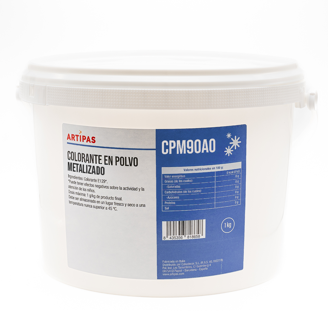 Colorante en polvo metalizado azul oscuro (1 kg) · Artipas
