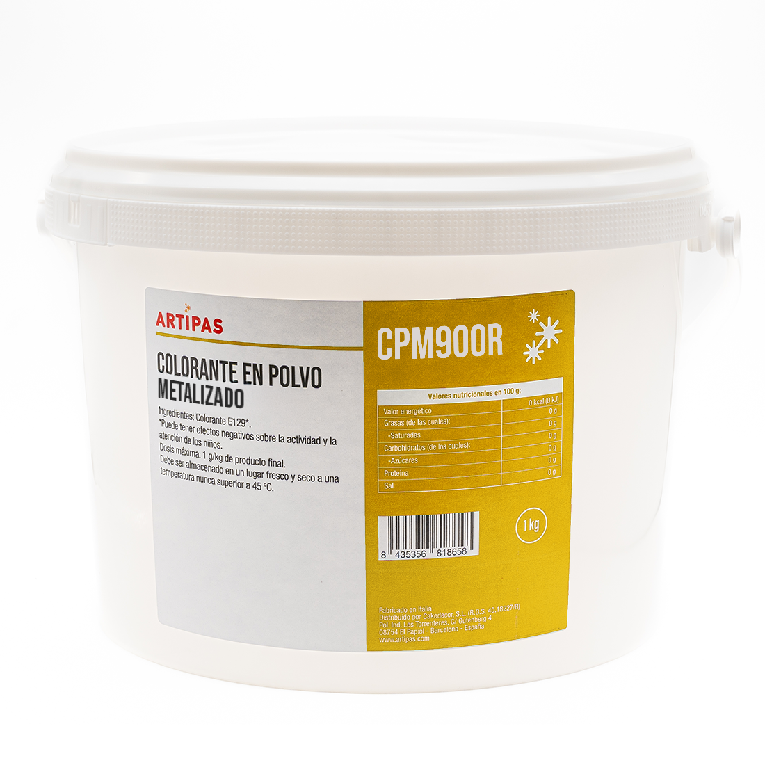 Colorante en polvo metalizado oro (1 kg) · Artipas