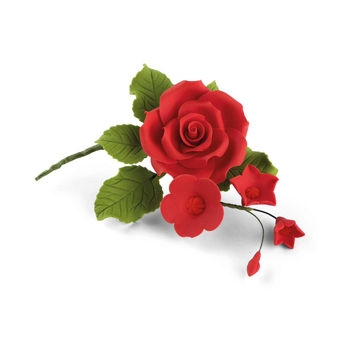 Bouquet rosa roja de pastillaje Ø150 mm (8 u.) · 8 unidades · Artipas