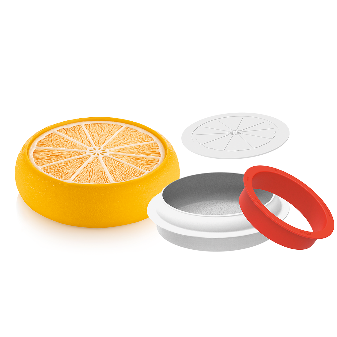 Molde Cítricos en rodajas de silicona Ø170 h45 mm 940 ml + tapete de silicona + cortante (1 Set) · ref MOL30494 · Artipas