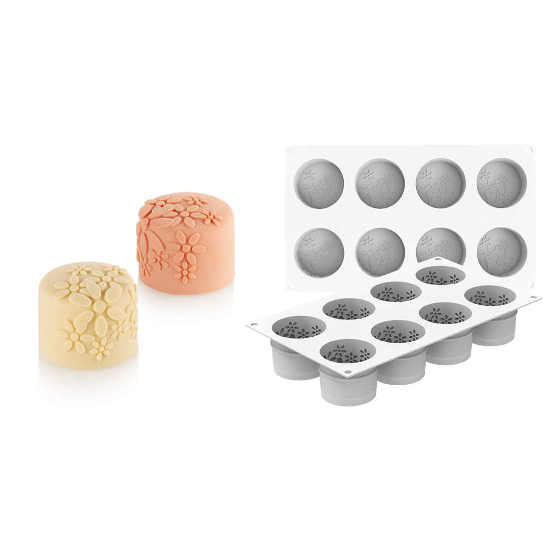 Molde Cítricos en rodajas de silicona Ø170 h45 mm 940 ml + tapete de silicona + cortante (1 Set) · ref MOL36475 · Artipas