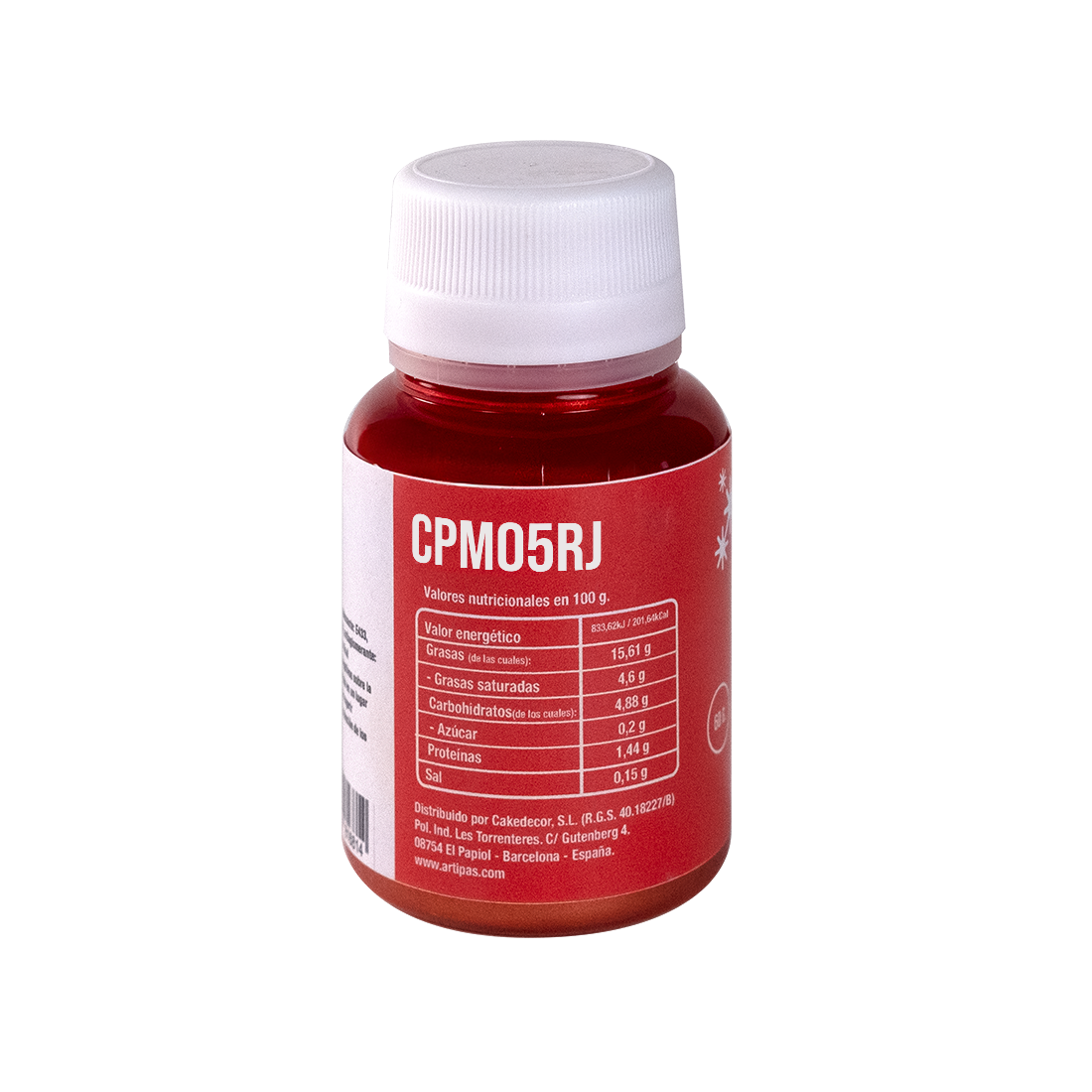 Colorante en polvo metalizado rojo (5 g) · Artipas