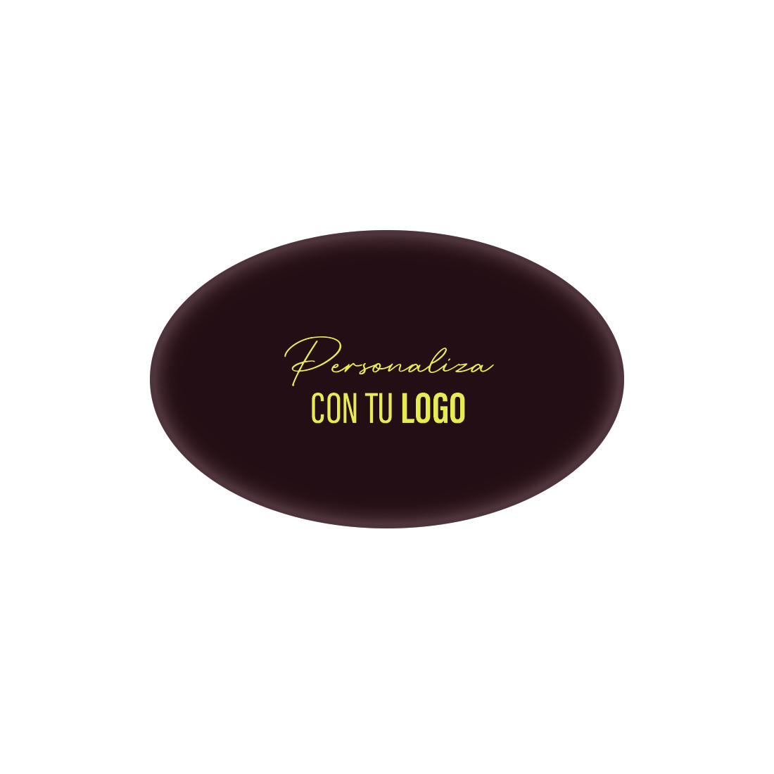 Placa personalizada de chocolate ovalada 50x30 mm (240 u.) · Artipas