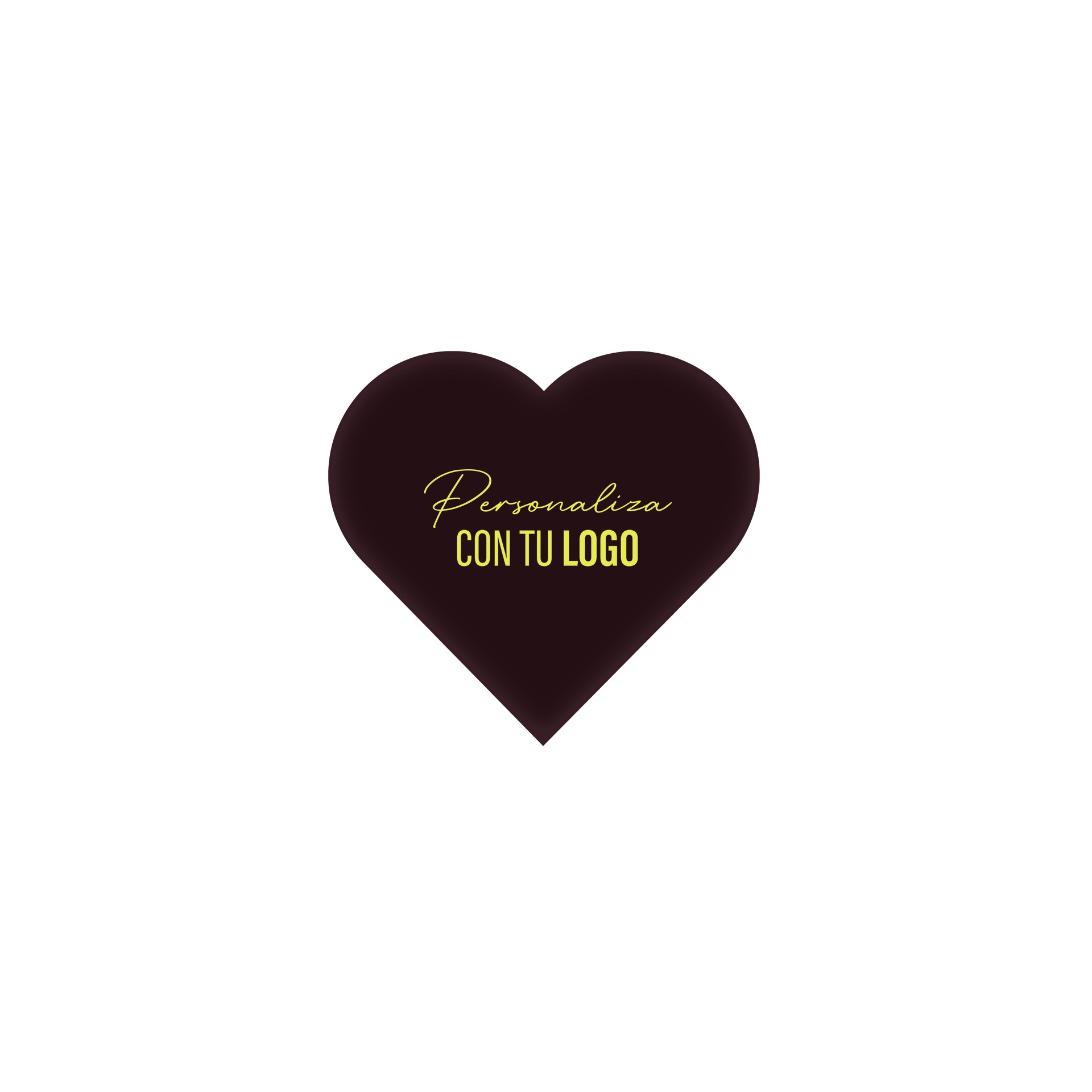 Placa personalizada de chocolate corazón 27x25 mm (432 u.) · Artipas